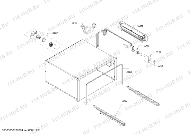 Схема №1 WS262131 с изображением Панель для плиты (духовки) Bosch 00683897