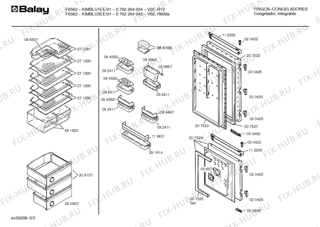 Схема №2 F6105 с изображением Поднос для холодильной камеры Bosch 00281914