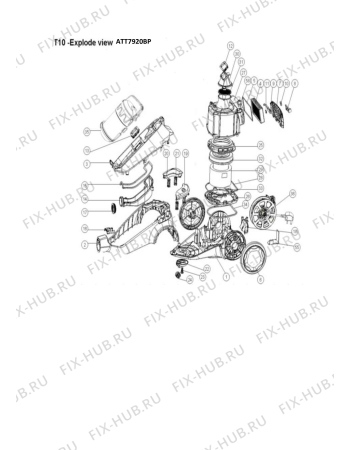 Схема №1 ATT7920WP с изображением Прокладка для мини-пылесоса Aeg 4055261749