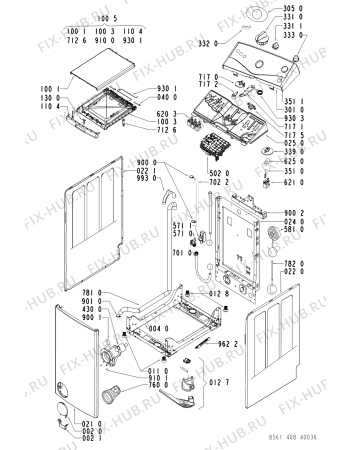 Схема №2 AWT 4083 с изображением Микропереключатель для стиралки Whirlpool 481228210284