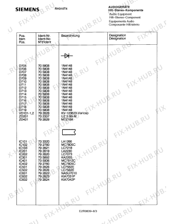Схема №6 RH310T4 с изображением Модуль для аудиотехники Siemens 00782951