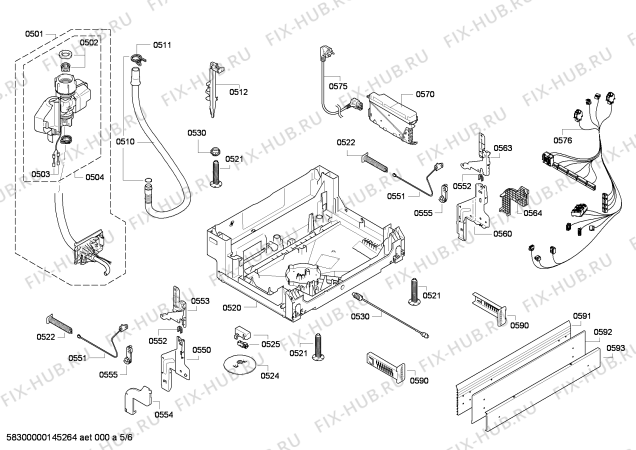 Взрыв-схема посудомоечной машины Siemens SN45M582SK - Схема узла 05