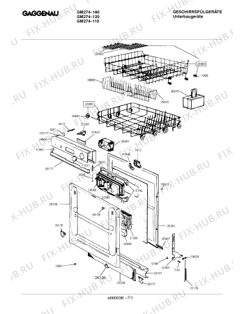 Схема №3 GM287160 с изображением Переключатель для посудомойки Bosch 00159845