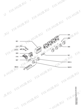 Взрыв-схема плиты (духовки) Aeg CE41002-1-W - Схема узла Functional parts 267