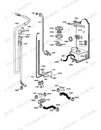 Взрыв-схема посудомоечной машины Electrolux ESF2430S - Схема узла Hydraulic System 272