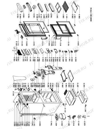 Схема №1 ARZ 891/G с изображением Дверь для холодильной камеры Whirlpool 481241618987