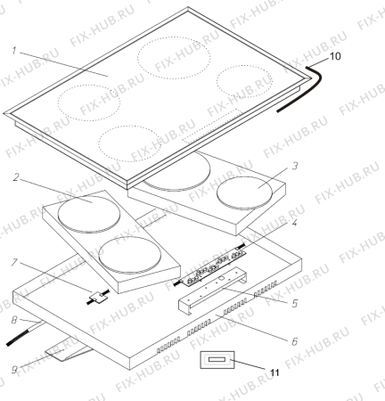 Схема №1 ITP640AC (247419, GKST60FI4-09) с изображением Уплотнитель (прокладка) для духового шкафа Gorenje 170455