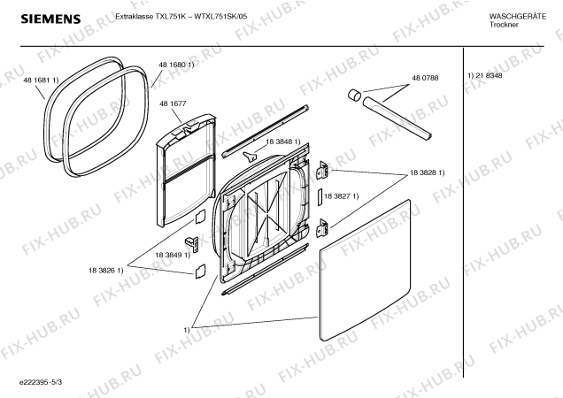 Схема №3 WTXL751SK EXTRAKLASSE TXL751K с изображением Инструкция по установке и эксплуатации для сушилки Siemens 00585751