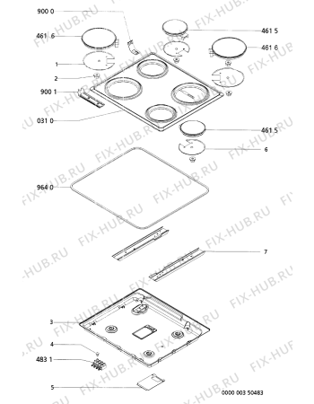 Схема №1 EN 941-2 IN с изображением Втулка для плиты (духовки) Whirlpool 481944238757