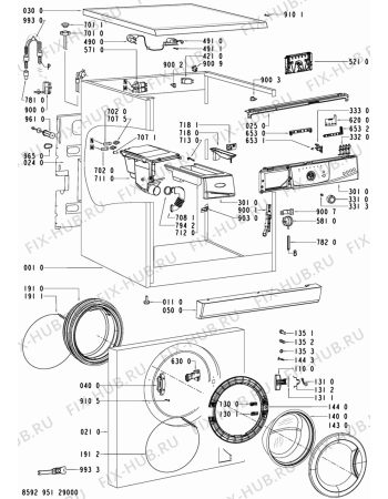 Схема №2 AWO/D 47106 с изображением Микромодуль для стиральной машины Whirlpool 480111100623