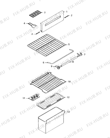 Взрыв-схема холодильника Tricity Bendix CDP81AL - Схема узла Furniture