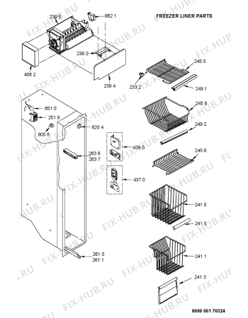 Схема №5 4644103300 с изображением Фитинг для холодильника Whirlpool 481244029454