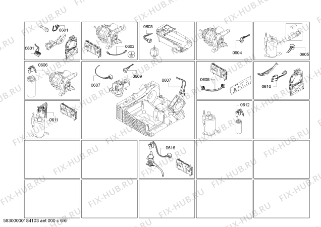 Схема №3 WT47W5S1AT iQ700 selfCleaning condenser с изображением Силовой модуль запрограммированный для сушильной машины Siemens 00634368