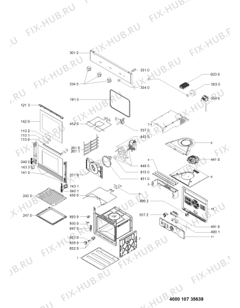 Схема №1 AKP 459/IX с изображением Панель для плиты (духовки) Whirlpool 481010423089