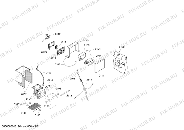 Схема №2 AI540150 с изображением Осветительная планка для вентиляции Bosch 00245204