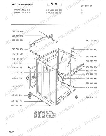 Взрыв-схема стиральной машины Aeg LAV1035 U W - Схема узла Section3