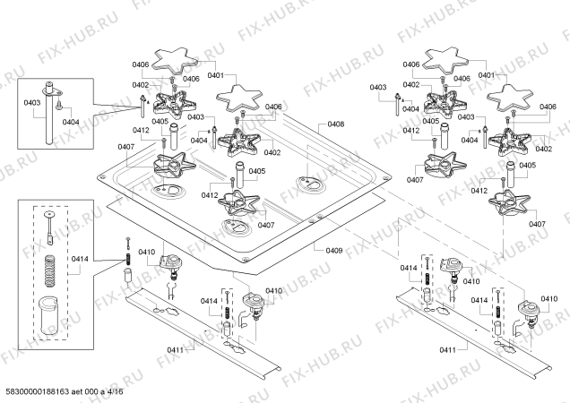 Схема №8 PRD48NLSGU с изображением Коллектор для плиты (духовки) Bosch 00713798