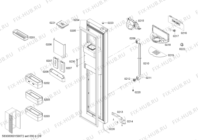 Схема №3 K5920D1 с изображением Поднос для холодильной камеры Bosch 00673957