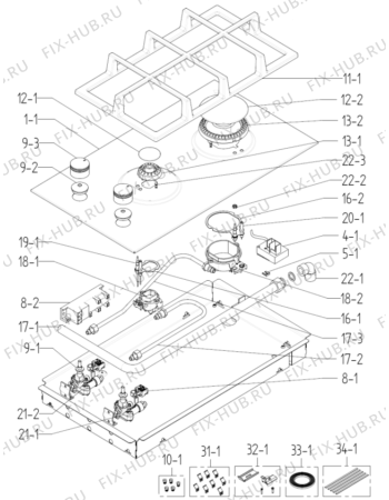 Схема №1 VDP325W (390122, TG2_4000215F) с изображением Шланг для плиты (духовки) Gorenje 434287