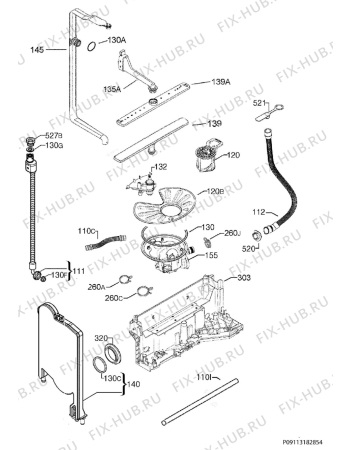 Взрыв-схема посудомоечной машины Ikea HJALPSAM 10222425 - Схема узла Hydraulic System 272