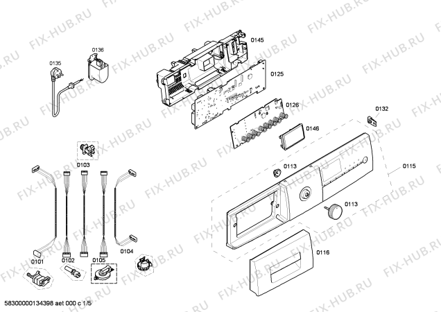 Схема №2 WM14E4V2FG E 14.4V с изображением Дисплей для стиральной машины Siemens 00646524