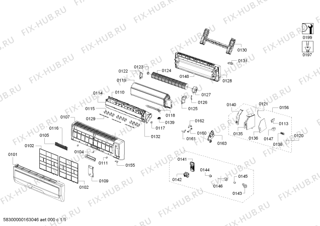 Схема №1 P3ZMI18501 с изображением Ящик для кондиционера Bosch 00668531