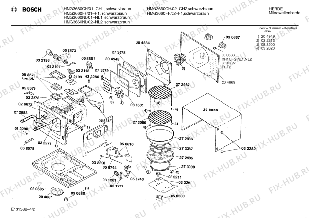 Схема №1 HMG3462NL с изображением Крышка для микроволновой печи Bosch 00278316