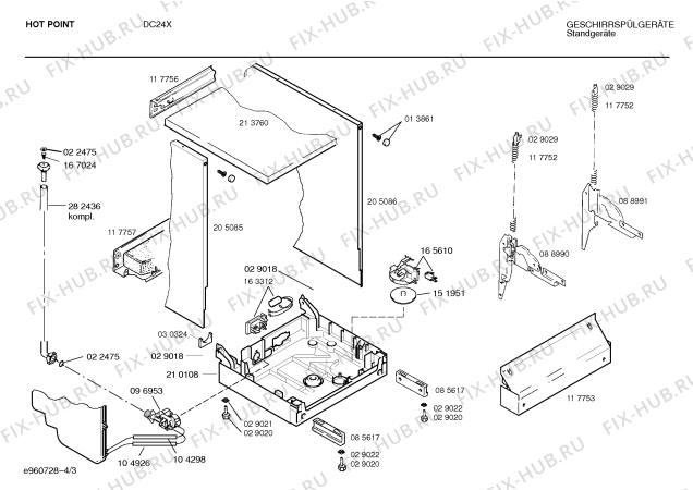 Схема №3 SPSHPB4GB с изображением Столешница для посудомойки Bosch 00213760