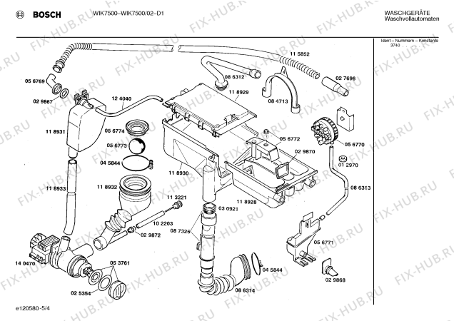 Взрыв-схема стиральной машины Bosch WIK7500 - Схема узла 04