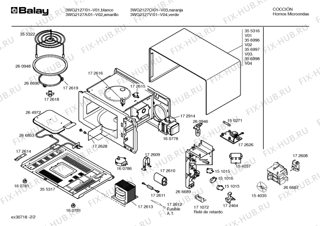 Схема №1 3WG2127V с изображением Инструкция по эксплуатации для микроволновки Bosch 00523744