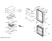 Схема №3 KG33NX74GB с изображением Дверь морозильной камеры для холодильной камеры Siemens 00685576