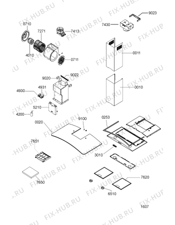 Схема №1 DBRI 5810/01 IN с изображением Электромодуль для электровытяжки Whirlpool 481231038862