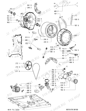 Схема №1 AWM 1000-TR с изображением Обшивка для стиралки Whirlpool 481245310674