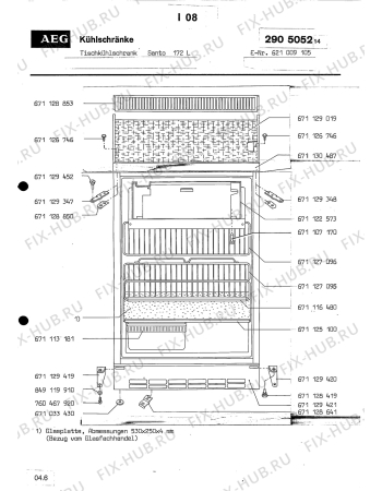 Взрыв-схема холодильника Aeg SANTO 172 L - Схема узла Section1