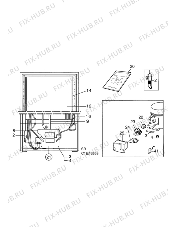 Взрыв-схема холодильника Electrolux ER8817CX - Схема узла Functional parts