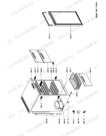 Схема №1 AFB 125/H с изображением Фиксатор для холодильной камеры Whirlpool 481245228134