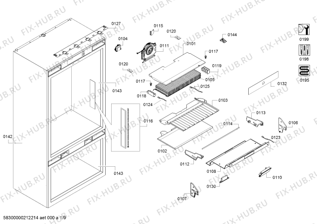 Схема №7 B36BT930NS, Bosch с изображением Поднос для холодильника Bosch 11028989