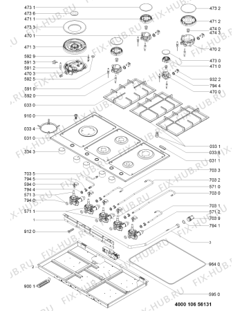 Схема №1 GMA 7520/IX с изображением Холдер для электропечи Whirlpool 481010586410