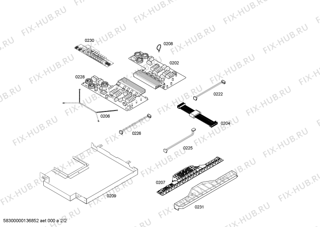 Взрыв-схема плиты (духовки) Bosch PID675N24E IH6.1 - Standard - Схема узла 02