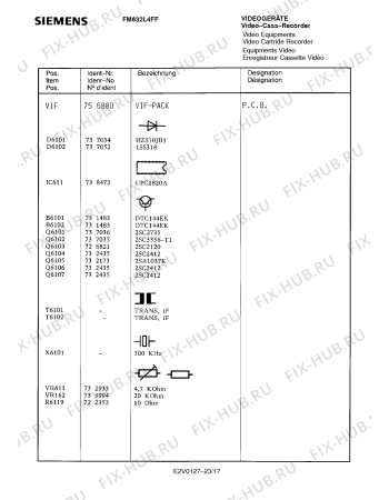 Схема №9 FM632L4FF с изображением Сервисная инструкция для видеоаппаратуры Siemens 00535393