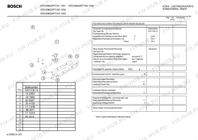 Взрыв-схема холодильника Bosch KSV29622FF - Схема узла 03