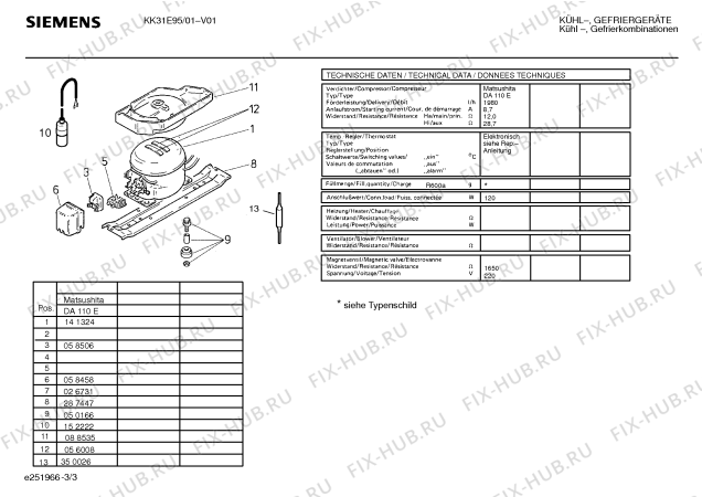 Схема №3 KK31E95 с изображением Ручка двери для холодильной камеры Siemens 00296223