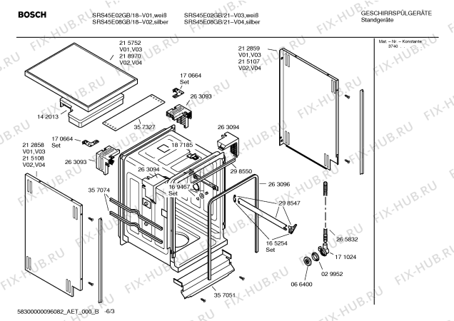 Схема №4 SF25T552EU с изображением Краткая инструкция для посудомойки Siemens 00590290