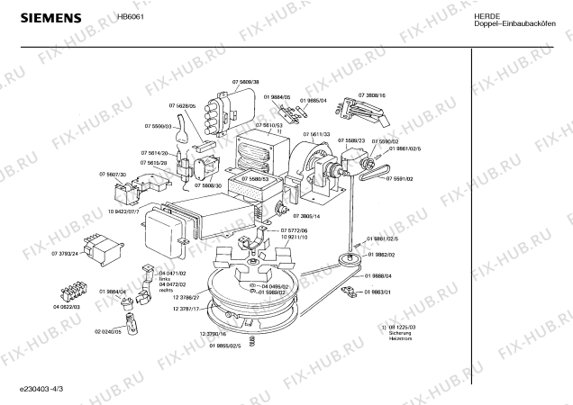 Схема №4 HB6061 с изображением Ручка для плиты (духовки) Siemens 00080697