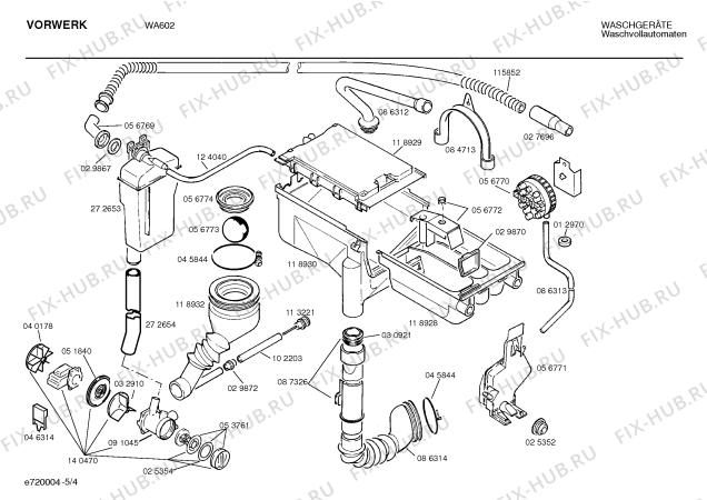 Взрыв-схема стиральной машины Vorwerk WA602 WI3VW01/15 - Схема узла 04