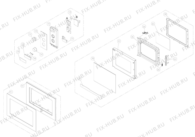 Взрыв-схема микроволновой печи Electrolux EMS20107OX - Схема узла Section 2