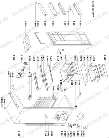 Схема №1 ARG 18015 A+ с изображением Микротермостат для холодильника Whirlpool 481010860588