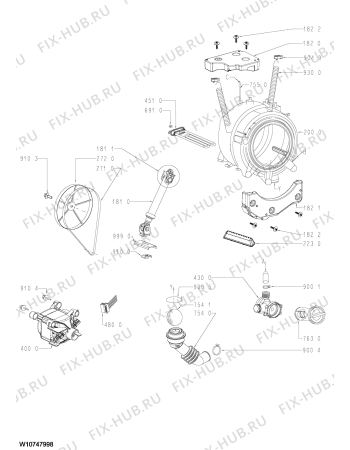 Схема №1 WA PLUS 636 A+++ с изображением Электромотор для стиралки Whirlpool 481010735582