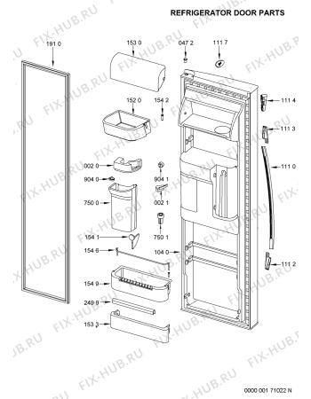 Схема №7 20RI-D4 ESPRESSO с изображением Всякое для холодильной камеры Whirlpool 481246699093