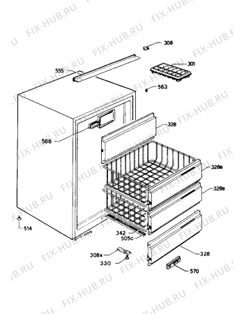 Взрыв-схема холодильника Zanussi Z16/12C - Схема узла Freezer housing